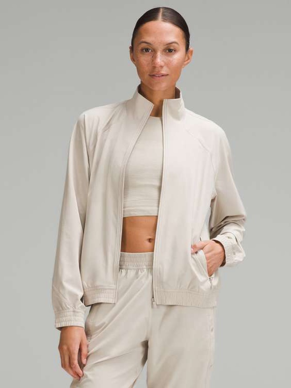 Lululemon Adapted State Track Jacket, Mojave Tan, Size 4